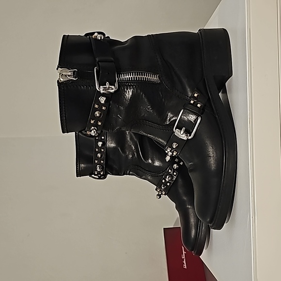 Gucci Bonneville Black Leather Biker Boots Limited Edition 38.5 - Picture 5 of 17